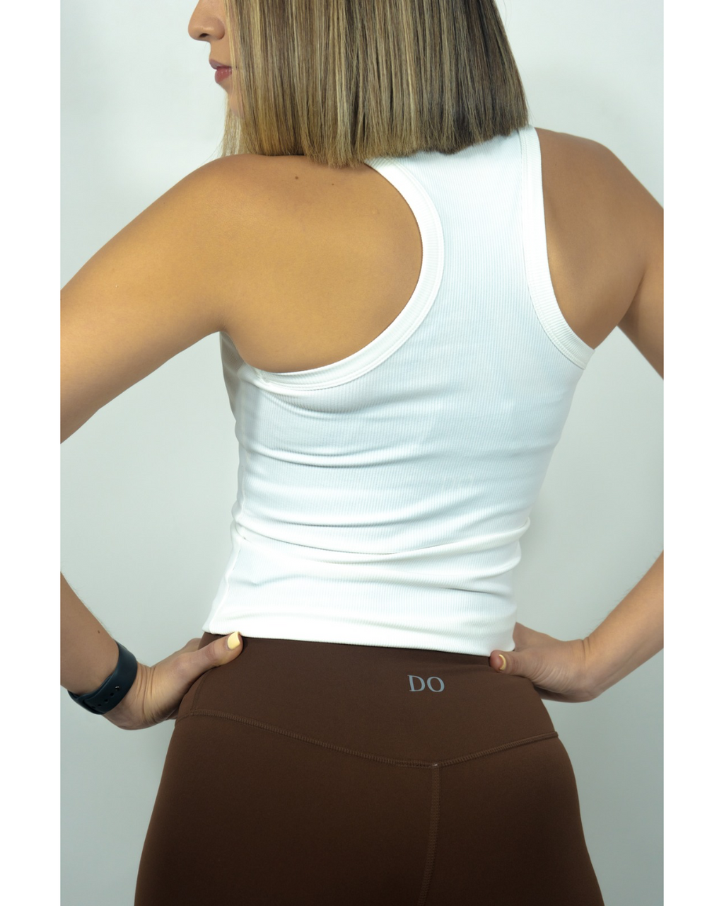 White Tank top dry fit